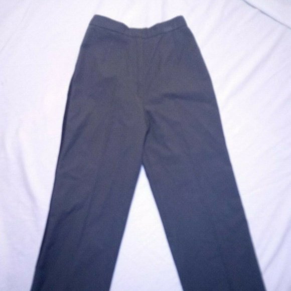 OFFICE CLASS A GREEN 489 POLY/WOOL DRESS UNIFORM SLACKS BLACK STRIPE 10R MG 313 - Picture 1 of 12